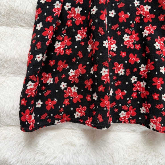 ZARA BLACK FLORAL MAXI DRESS LONG SLEEVE BOHO MIDI MAXI SIZE S - Picture 4 of 9